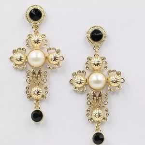 Cross Statement Earrings